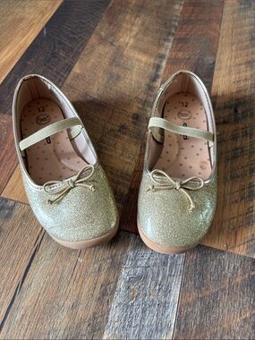Girls' Glitter Mary Jane Flats - Gold